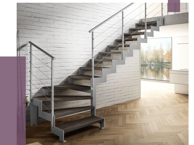 Г-образные лестницы под ключ в Кемерово от 37722 руб. | ПРОЛЁТ-Кмр