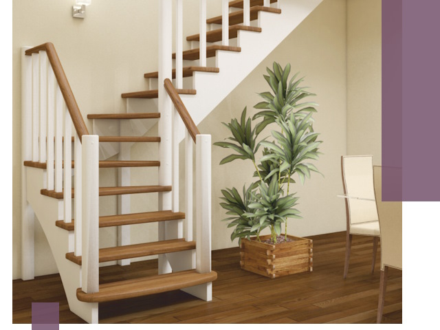 Г-образные лестницы под ключ в Кемерово — изготовление и монтаж