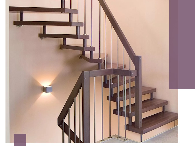 Изготовление лестниц на больцах в Кемерово под ключ