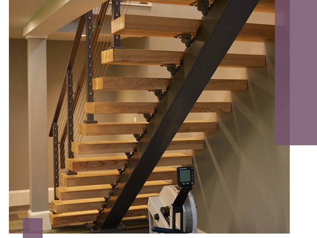 Лестницы на монокосоурах под ключ в Кемерово - изготовление и монтаж