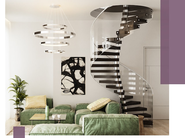 Лестницы для двухуровневой квартиры в Кемерово — изготовление и монтаж