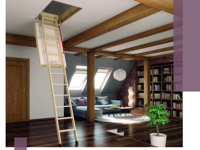 Чердачные лестницы под ключ в Кемерово: изготовление и монтаж