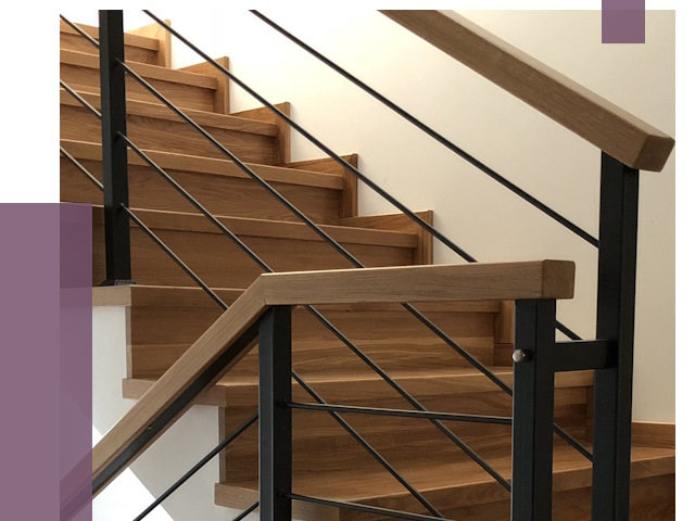 Обшивка металлической лестницы деревом в Кемерово от 4423 руб.