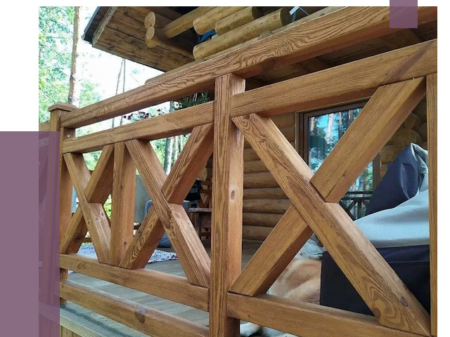 Деревянные перила под ключ в Кемерово от 7805 руб. 