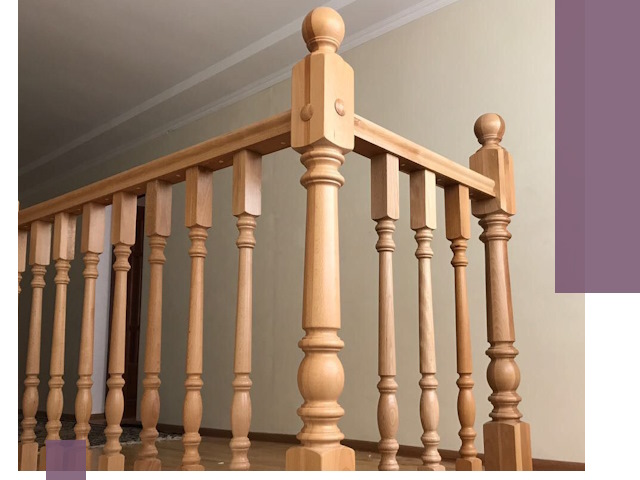 Деревянные перила на заказ в Кемерово: монтаж и изготовление