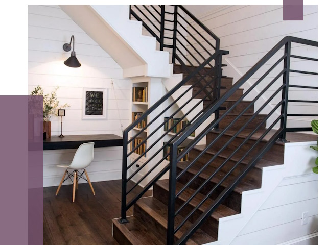 Перила для лестницы в доме в Кемерово от 7544 руб. — ПРОЛЁТ-Кмр