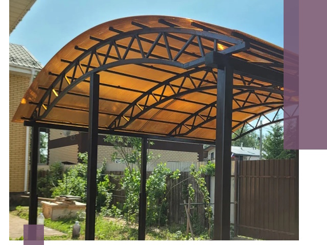 Изготовление навесов под ключ в Кемерово из качественных материалов