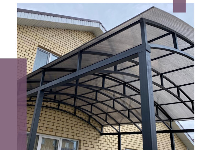 Монтаж козырьков в Кемерово от 11707 руб. | ПРОЛЁТ-Кмр