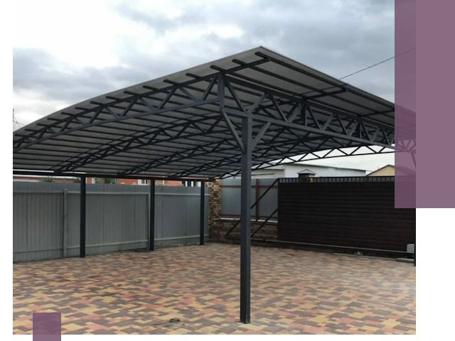 Недорогие навесы под ключ в Кемерово — изготовление и монтаж