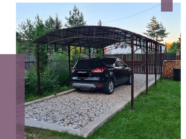 Навесы для автомобиля в Кемерово от 13372 руб.  | ПРОЛЁТ-Кмр