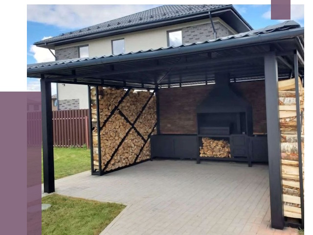 Навесы для барбекю в Кемерово от 12955 руб. под ключ | ПРОЛЁТ-Кмр