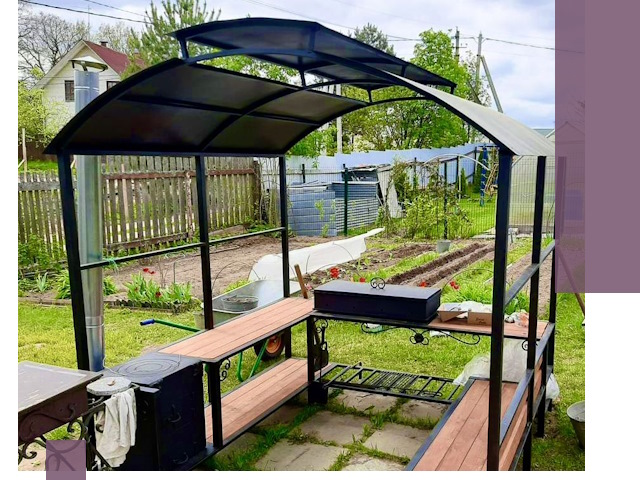 Навесы для барбекю в Кемерово: изготовление, монтаж и демонтаж