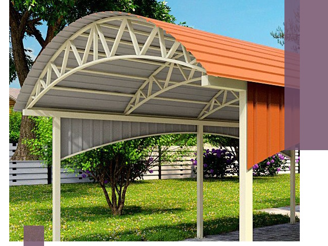 Навесы из профнастила под ключ в Кемерово — установка и монтаж