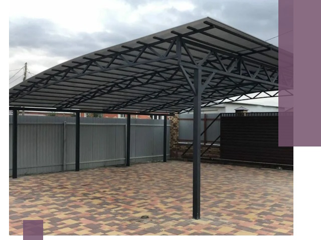 Металлические навесы под ключ в Кемерово — изготовление и монтаж