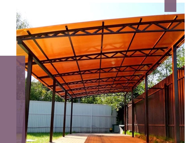 Односкатные навесы под ключ в Кемерово от 13372 руб. 