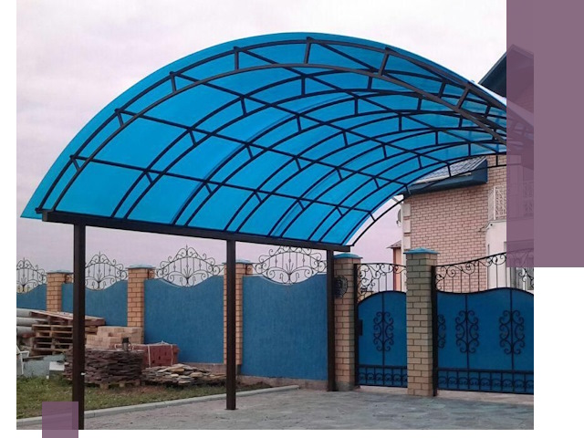 Арочные навесы под ключ в Кемерово — изготовление и монтаж