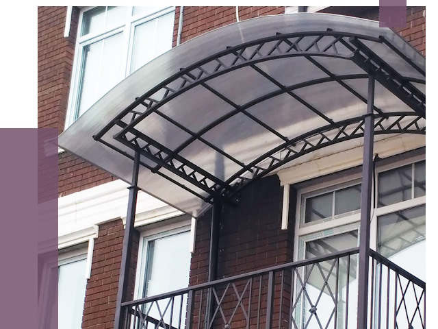 Козырьки над балконом в Кемерово от 8793 руб. | ПРОЛЁТ-Кмр