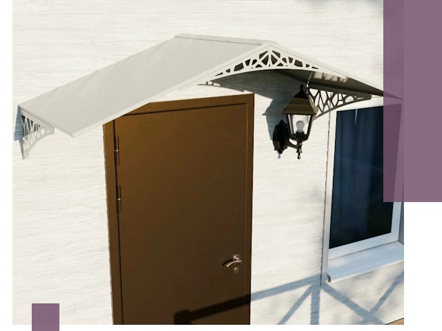 Металлические козырьки на входы и террасы в Кемерово