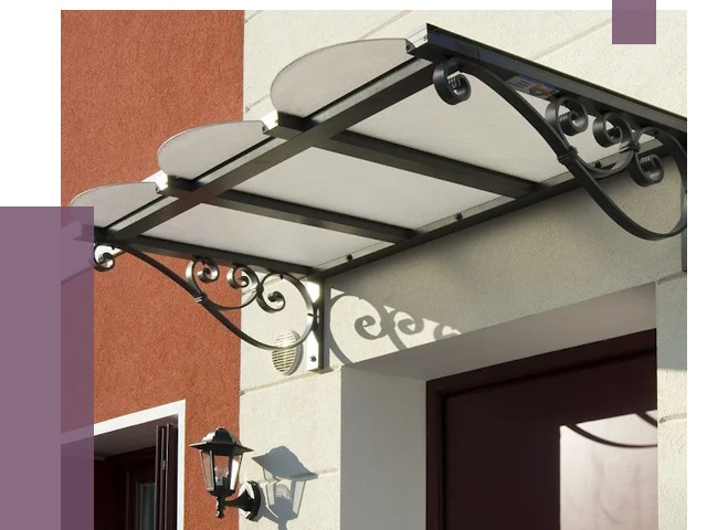 Односкатные козырьки в Кемерово от 8533 руб.  | ПРОЛЁТ-Кмр